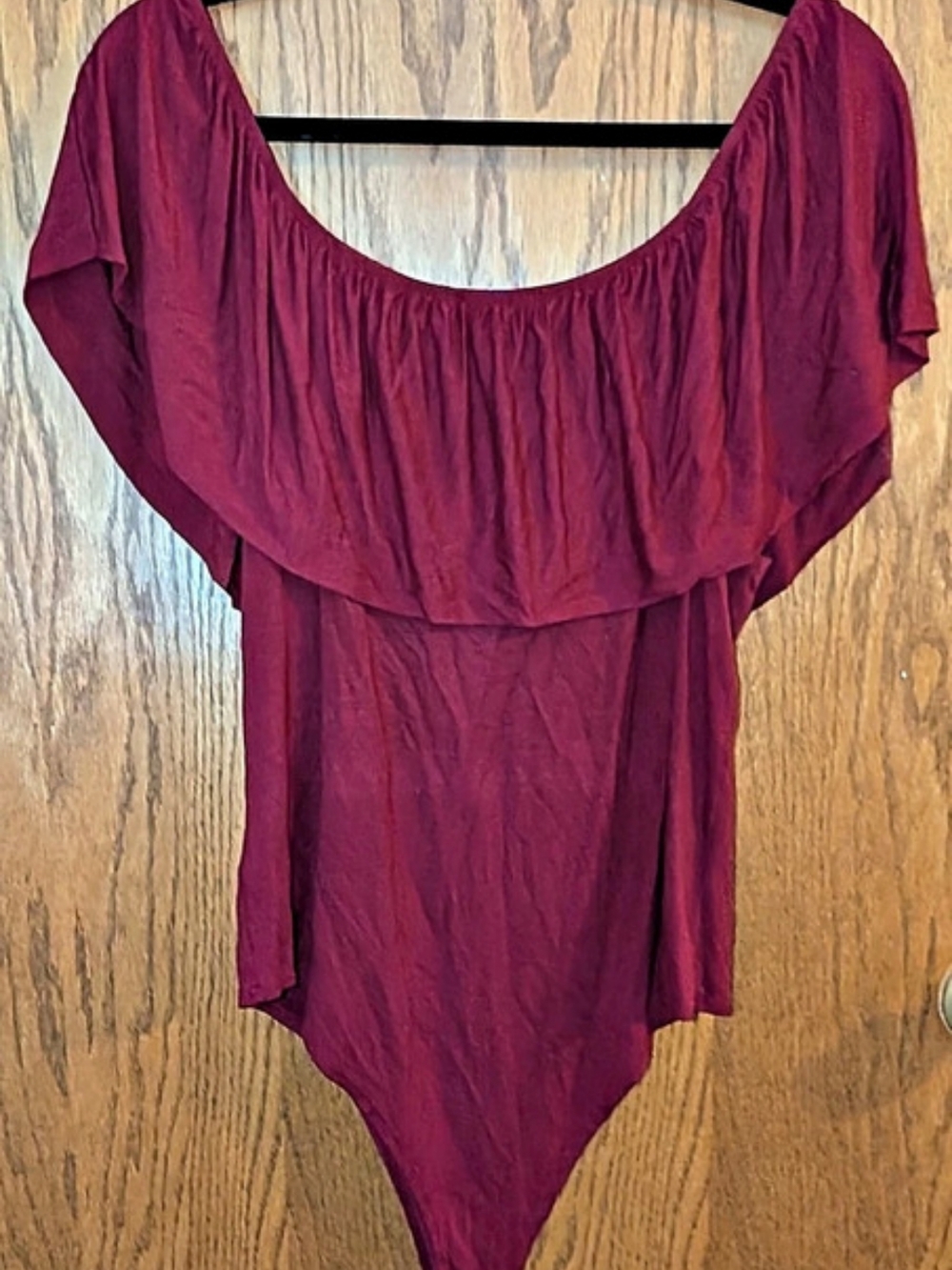 Fashion Nova Ruffle Red Bodysuit